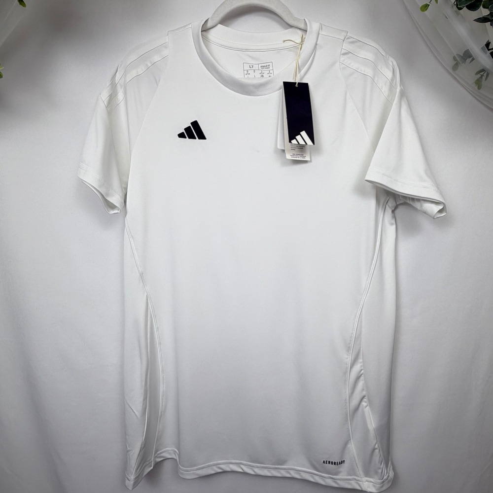 Adidas Tiro 24 Jersey Womens Large Tall White Soccer Training Shirt IV7244